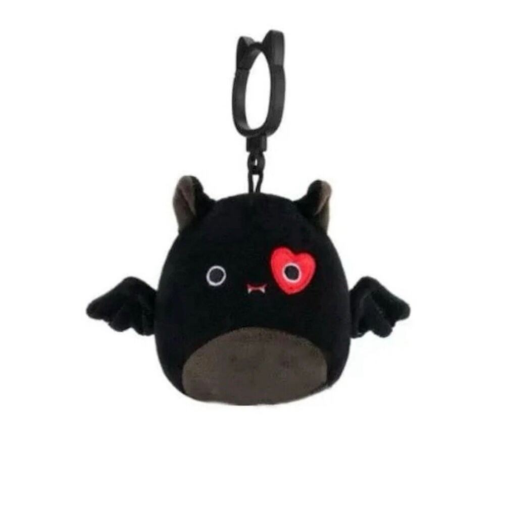 X Squishmallows 3.5” Emily the Bat Valentine’s Day Clip Soft Plush NEW With Tags